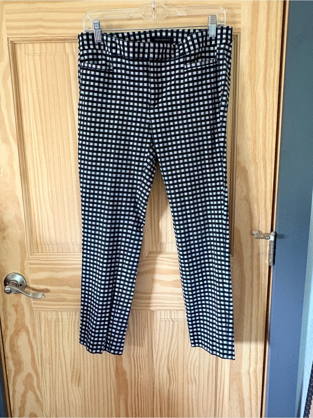 Banana Republic Black and White Gingham Pants